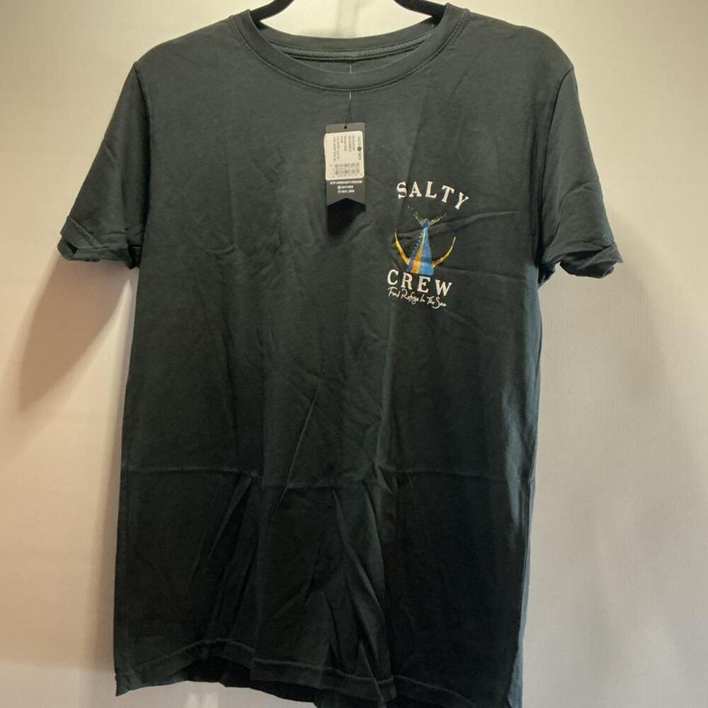 Salty crew black t shirt size m